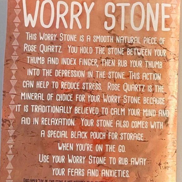 Find Peace with this Worry Stone Rose Quartz Meditate Positive Energy - Picture 2 of 7